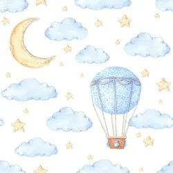 NUVOLE | Carta da parati per cameretta neonati e bimbi